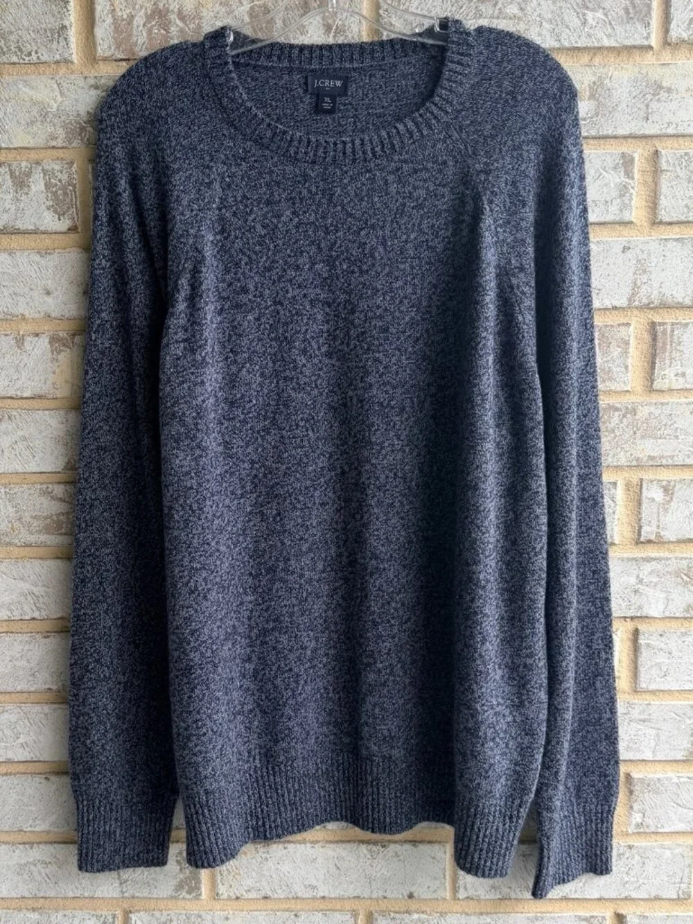 J. Crew Long Sleeve Crew Neck Wool Blend Blue Pullover Sweater Men's Size XL